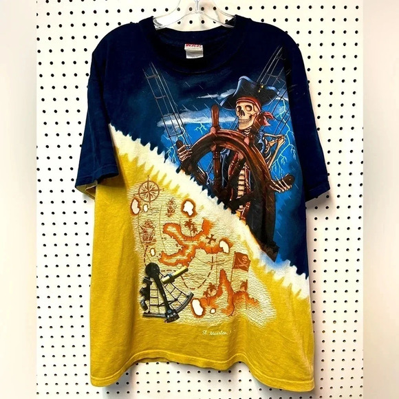 Dead Pirate Lost  At Sea AOP Graphic T-Shirt - Picture 1 of 4